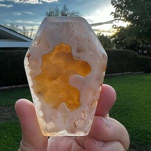 Druzy Agate Coffin Carving